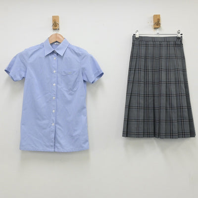 【中古】埼玉県 埼玉県草加市立青柳中学校 女子制服 3点（シャツ・シャツ・スカート）sf013784