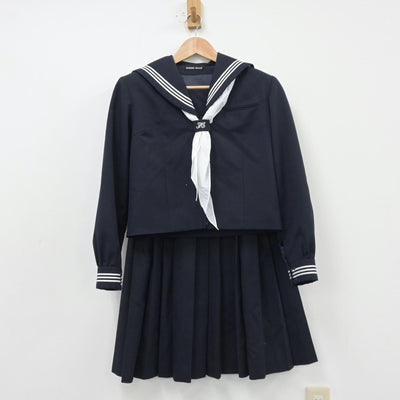 【中古】東京都 石神井中学校 女子制服 4点（セーラー服・スカート）sf013786