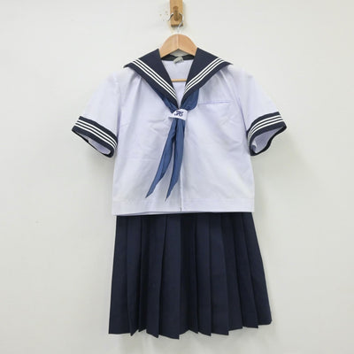 【中古】東京都 石神井中学校 女子制服 4点（セーラー服・スカート）sf013787