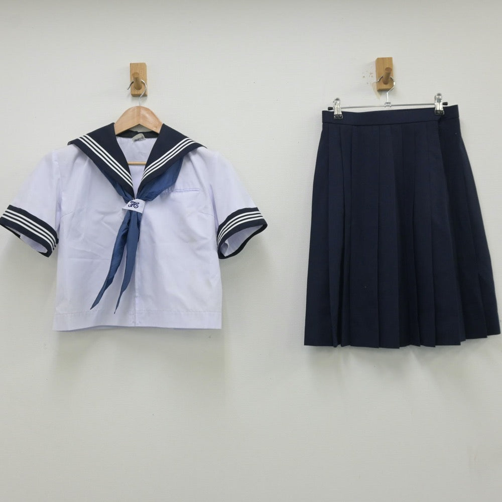 【中古】東京都 石神井中学校 女子制服 4点（セーラー服・スカート）sf013787