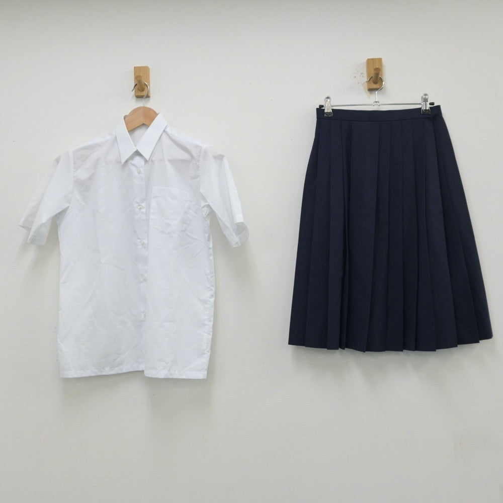 【中古】東京都 石神井中学校 女子制服 3点（シャツ・ベスト・スカート）sf013788