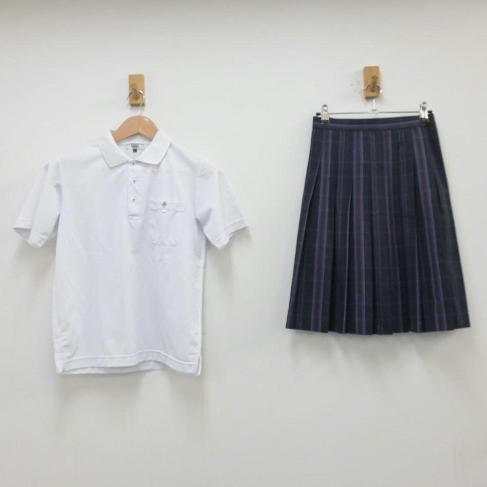 【中古】大阪府 大東市立諸福中学校 女子制服 2点（シャツ・スカート）sf013801