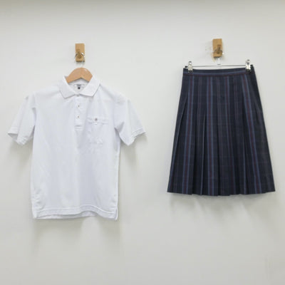 【中古】大阪府 大東市立諸福中学校 女子制服 2点（シャツ・スカート）sf013801