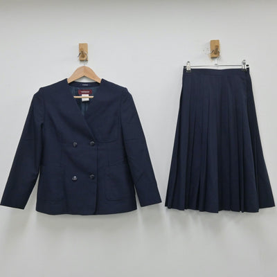 【中古】埼玉県 さいたま市岸中学校 女子制服 3点（ブレザー・ベスト・スカート）sf013809