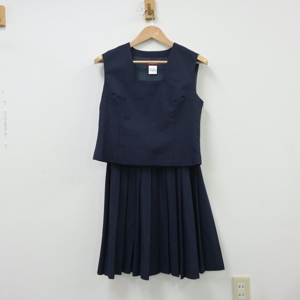 【中古】埼玉県 さいたま市岸中学校 女子制服 3点（ブレザー・ベスト・スカート）sf013809