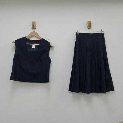 【中古】埼玉県 さいたま市岸中学校 女子制服 3点（ブレザー・ベスト・スカート）sf013809