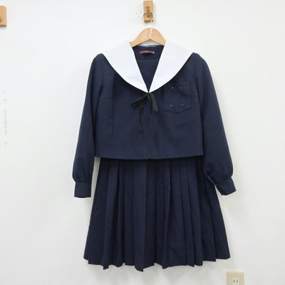 【中古】愛知県 名古屋市立東港中学校 女子制服 3点（セーラー服・スカート）sf013814