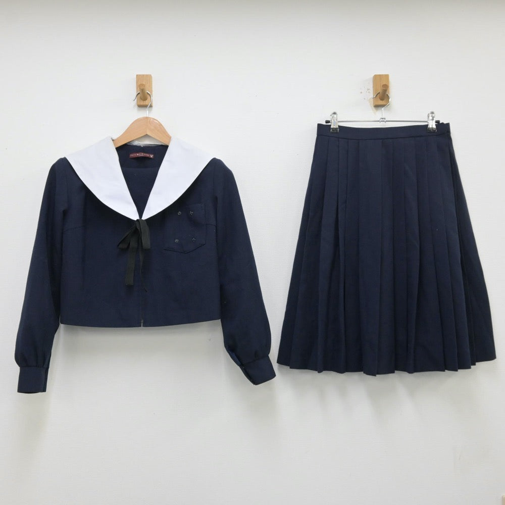 【中古】愛知県 名古屋市立東港中学校 女子制服 3点（セーラー服・スカート）sf013814