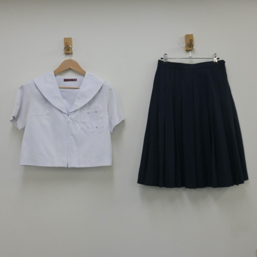 【中古】愛知県 名古屋市立東港中学校 女子制服 3点（セーラー服・スカート）sf013815