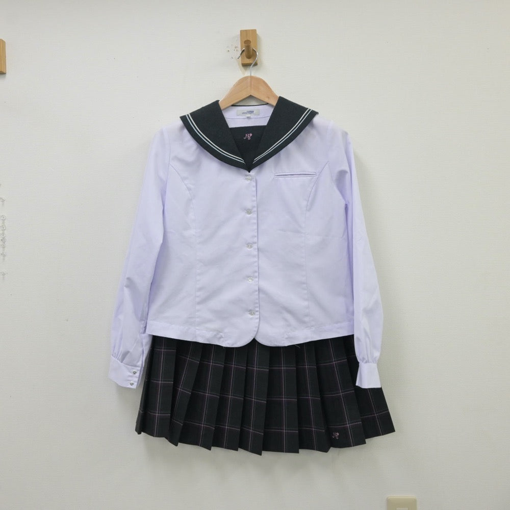 【中古】広島県 広島桜が丘高等学校 女子制服 2点（セーラー服・スカート）sf013819