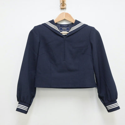 【中古】東京都 駒場高等学校 女子制服 2点（セーラー服・スカート）sf013829