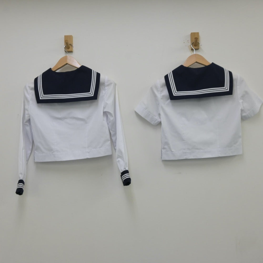 【中古】東京都 駒場高等学校 女子制服 2点（セーラー服）sf013831