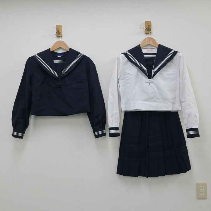 【中古制服】大阪府 金蘭会高等学校 女子制服 3点（セーラー服・スカート）sf013834【リサイクル学生服】 | 中古制服通販パレイド