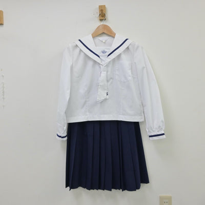 【中古】岩手県 水沢南中学校 女子制服 3点（セーラー服・スカート）sf013839