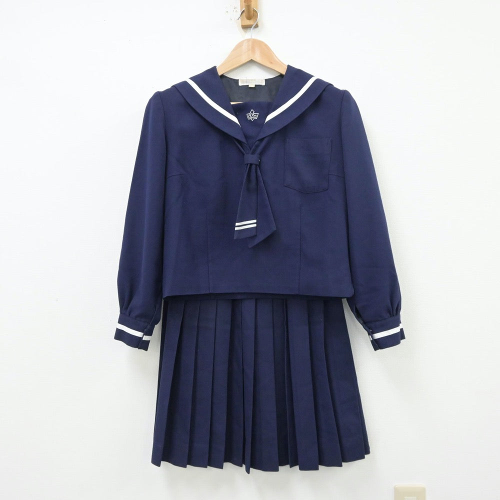 【中古】岩手県 水沢南中学校 女子制服 3点（セーラー服・スカート）sf013840