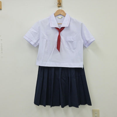 【中古】愛知kん 豊橋市立高師台中学校 女子制服 3点（シャツ・スカート）sf013846