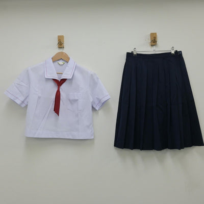 【中古】愛知kん 豊橋市立高師台中学校 女子制服 3点（シャツ・スカート）sf013846