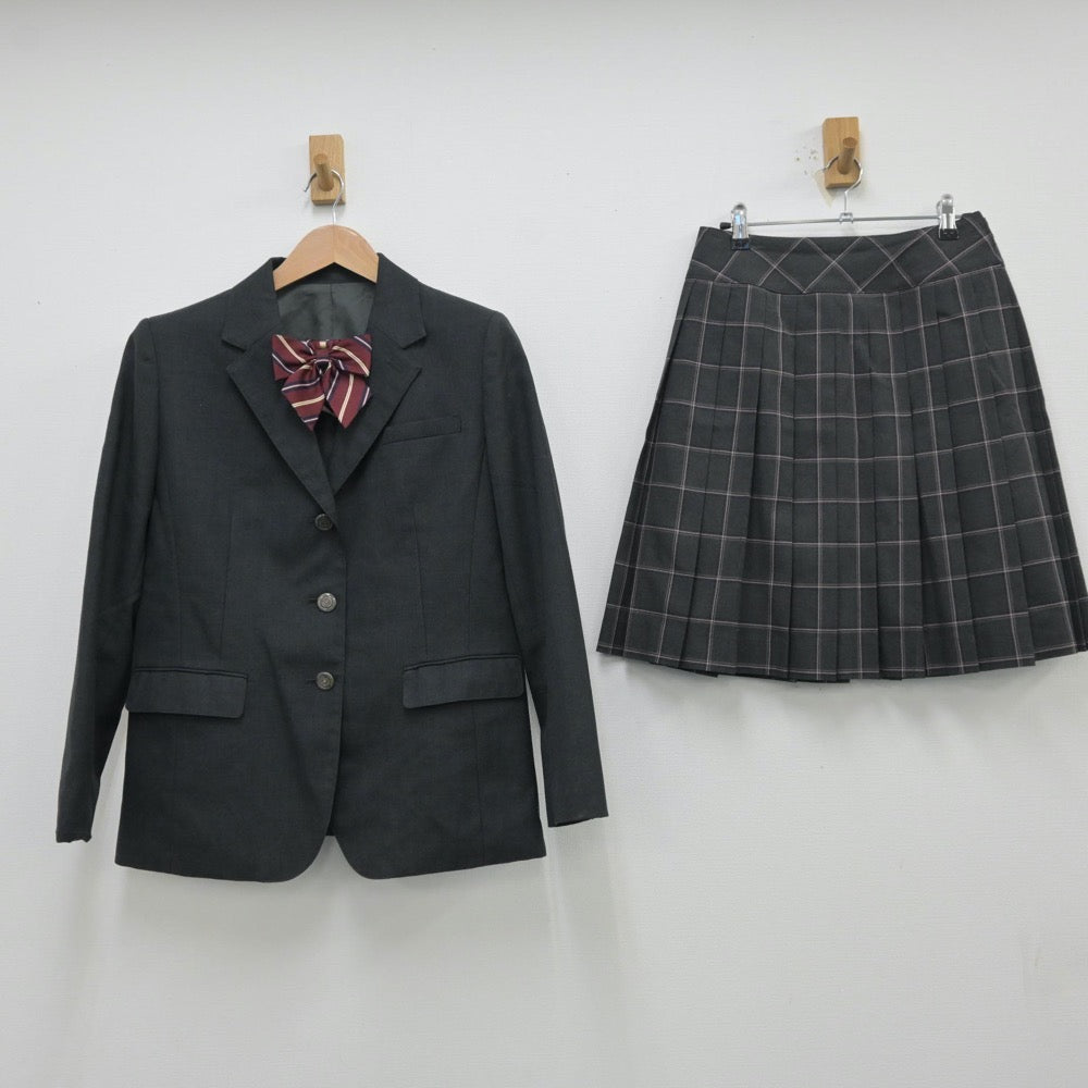 【中古】千葉県 千葉県松戸市旧秋山高等学校 女子制服 4点（ブレザー・スカート）sf013851