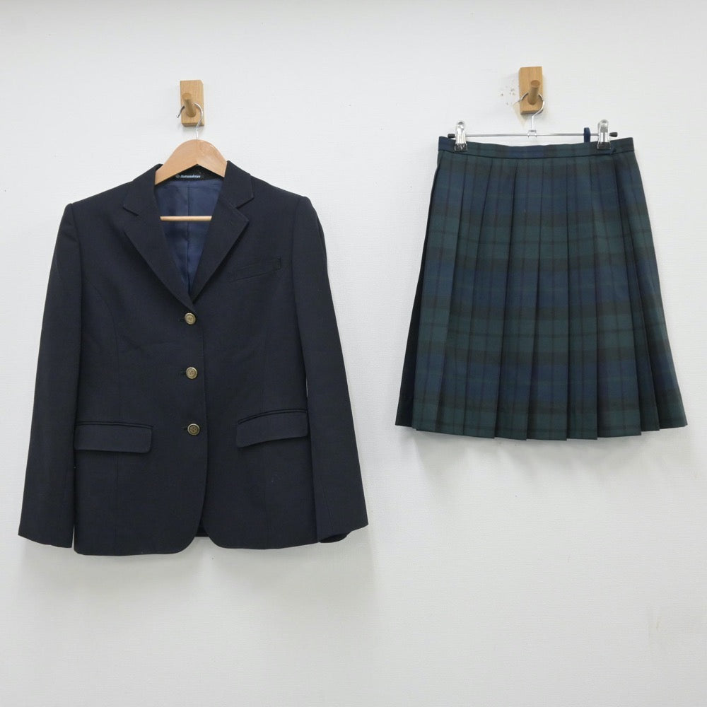 【中古】三重県 鈴鹿中学校 女子制服 3点（ブレザー・スカート・ズボン）sf013860