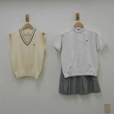 【中古】埼玉県 大宮東高等学校 女子制服 3点（シャツ・ニットベスト・スカート）sf013864