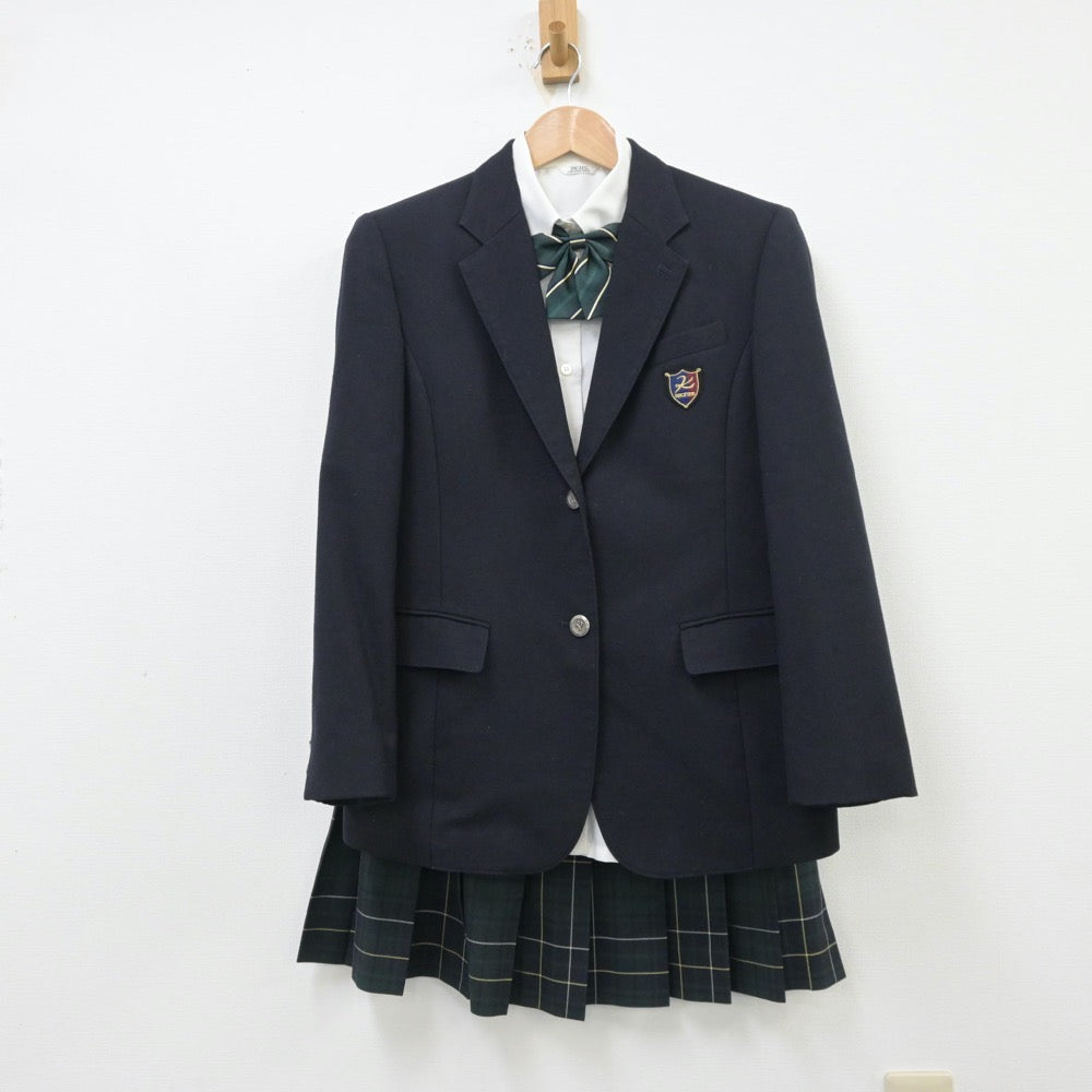 【中古】神奈川県 向上高等学校 女子制服 5点（ブレザー・シャツ・ニット・スカート）sf013865