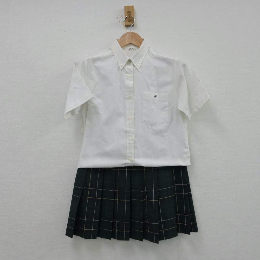 【中古】神奈川県 向上高等学校 女子制服 3点（シャツ・ニットベスト・スカート）sf013866