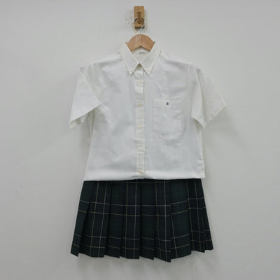 【中古】神奈川県 向上高等学校 女子制服 3点（シャツ・ニットベスト・スカート）sf013866