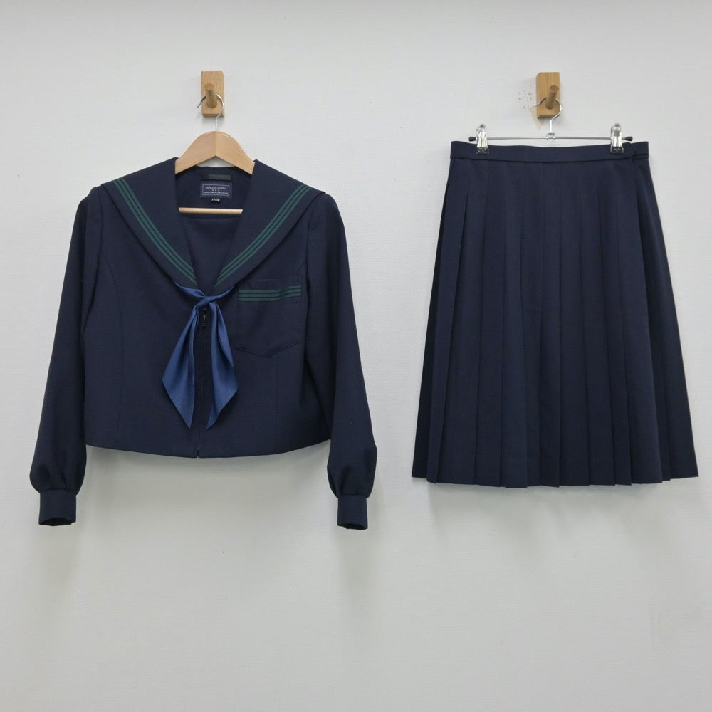 【中古】奈良県 畝傍中学校 女子制服 3点（セーラー服・スカート）sf013871