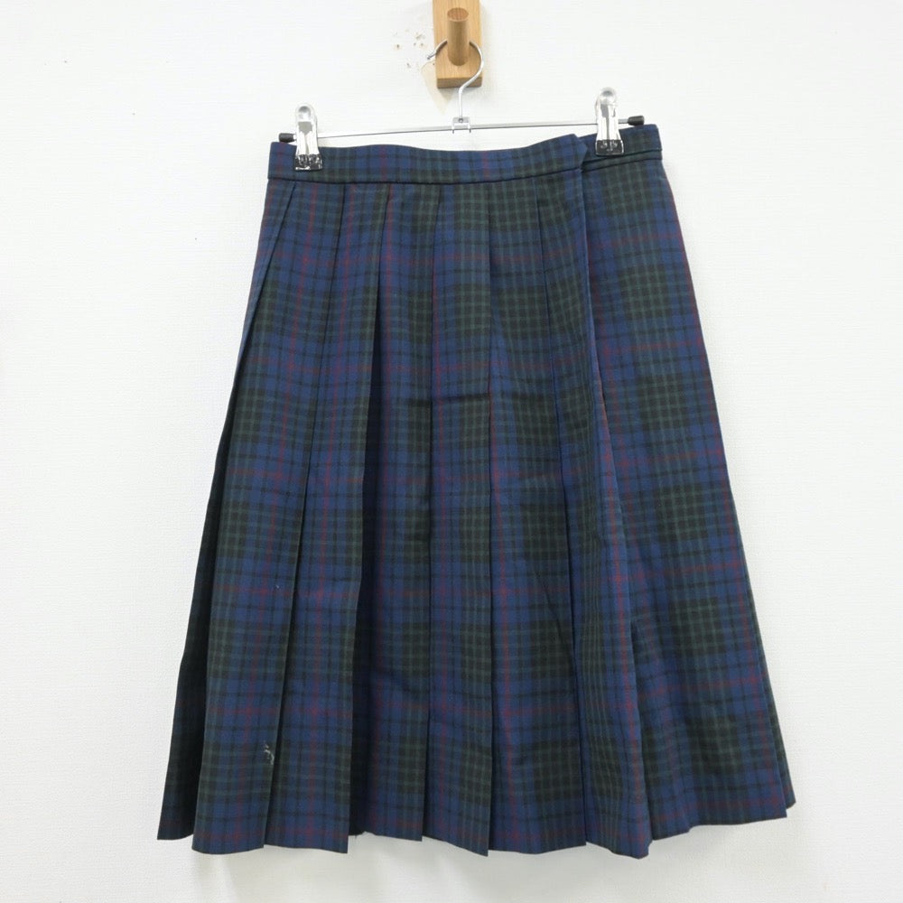 【中古】福岡県 折尾高等学校 女子制服 2点（ニットベスト・スカート）sf013872