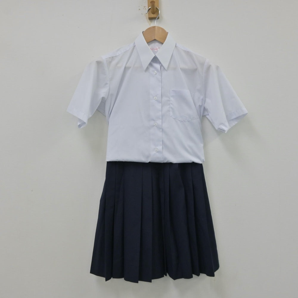 【中古】神奈川県 大正中学校 女子制服 3点（ベスト・シャツ・スカート）sf013874