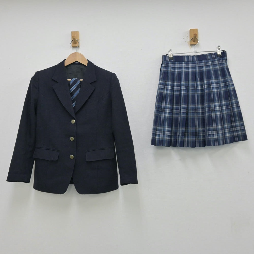 【中古】神奈川県 神奈川県立川崎高等学校 女子制服 4点（ブレザー・スカート）sf013875