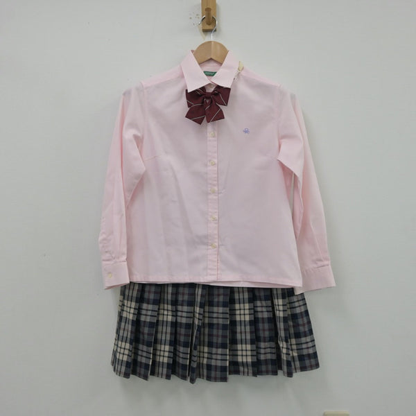 【中古】大阪府 四条畷学園高等学校 女子制服 4点（シャツ・スカート）sf013889