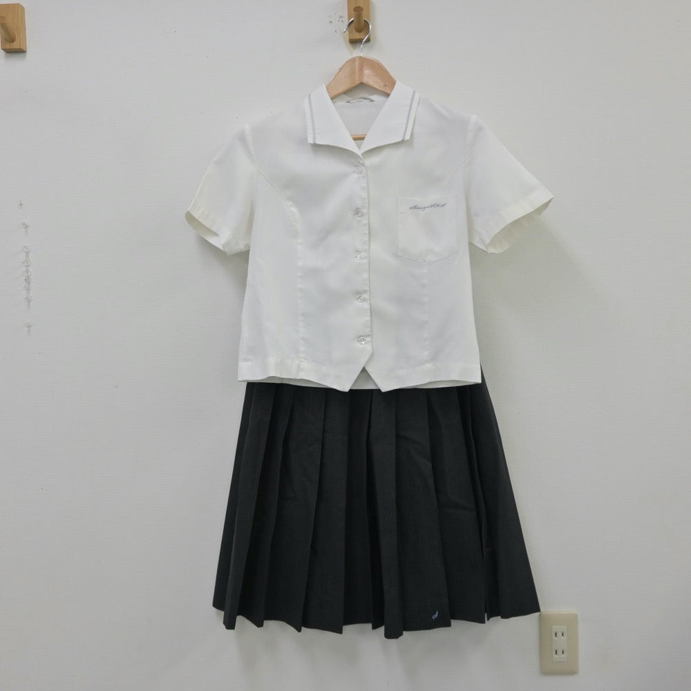 【中古】静岡県 清水桜ヶ丘高等学校 女子制服 2点（シャツ・スカート）sf013895