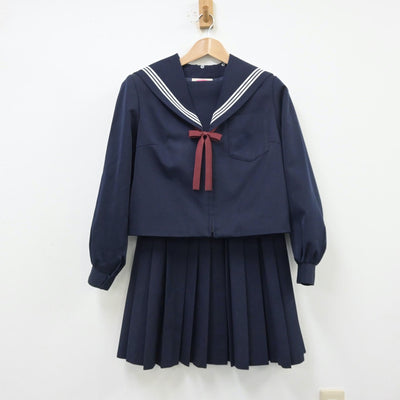 【中古】愛知県 弥富北中学校 女子制服 3点（セーラー服・スカート）sf013899