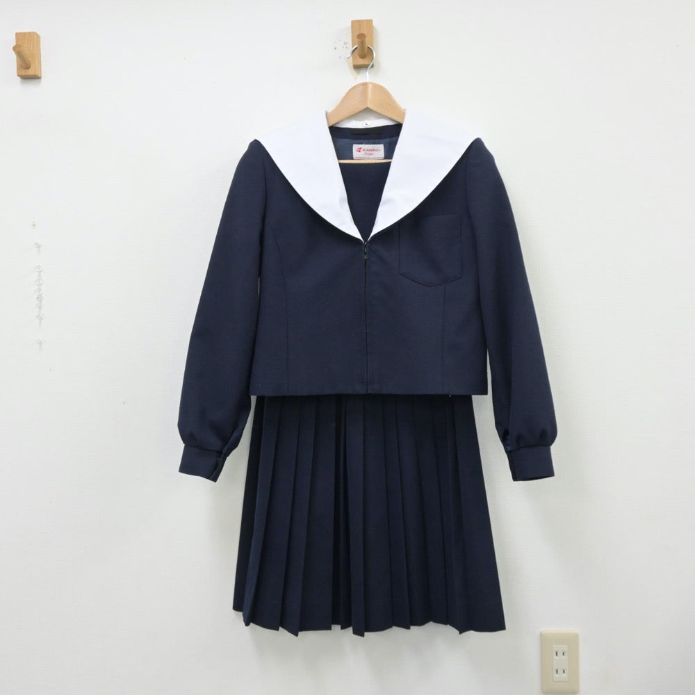 【中古】愛知県 弥富北中学校 女子制服 2点（セーラー服・スカート）sf013900