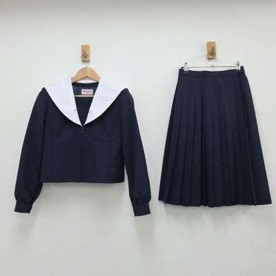 【中古】愛知県 弥富北中学校 女子制服 2点（セーラー服・スカート）sf013900