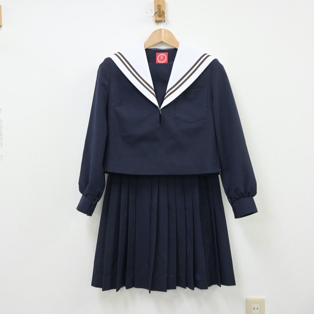 【中古】愛知県 春日井高等学校 女子制服 2点（セーラー服・スカート）sf013901