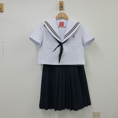 【中古】愛知県 春日井高等学校 女子制服 4点（セーラー服・スカート）sf013902