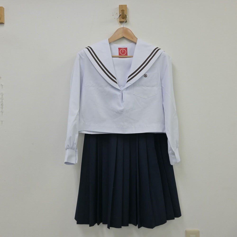 【中古】愛知県 春日井高等学校 女子制服 4点（セーラー服・スカート）sf013902