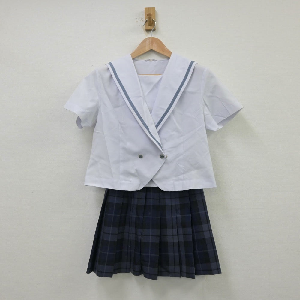 【中古】秋田県 秋田中央高等学校 女子制服 3点（セーラー服・スカート）sf013905