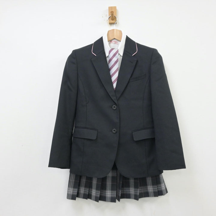 【中古】愛知県 中部大学第一高等学校 女子制服 5点（ブレザー・シャツ・ニット・スカート）sf013910