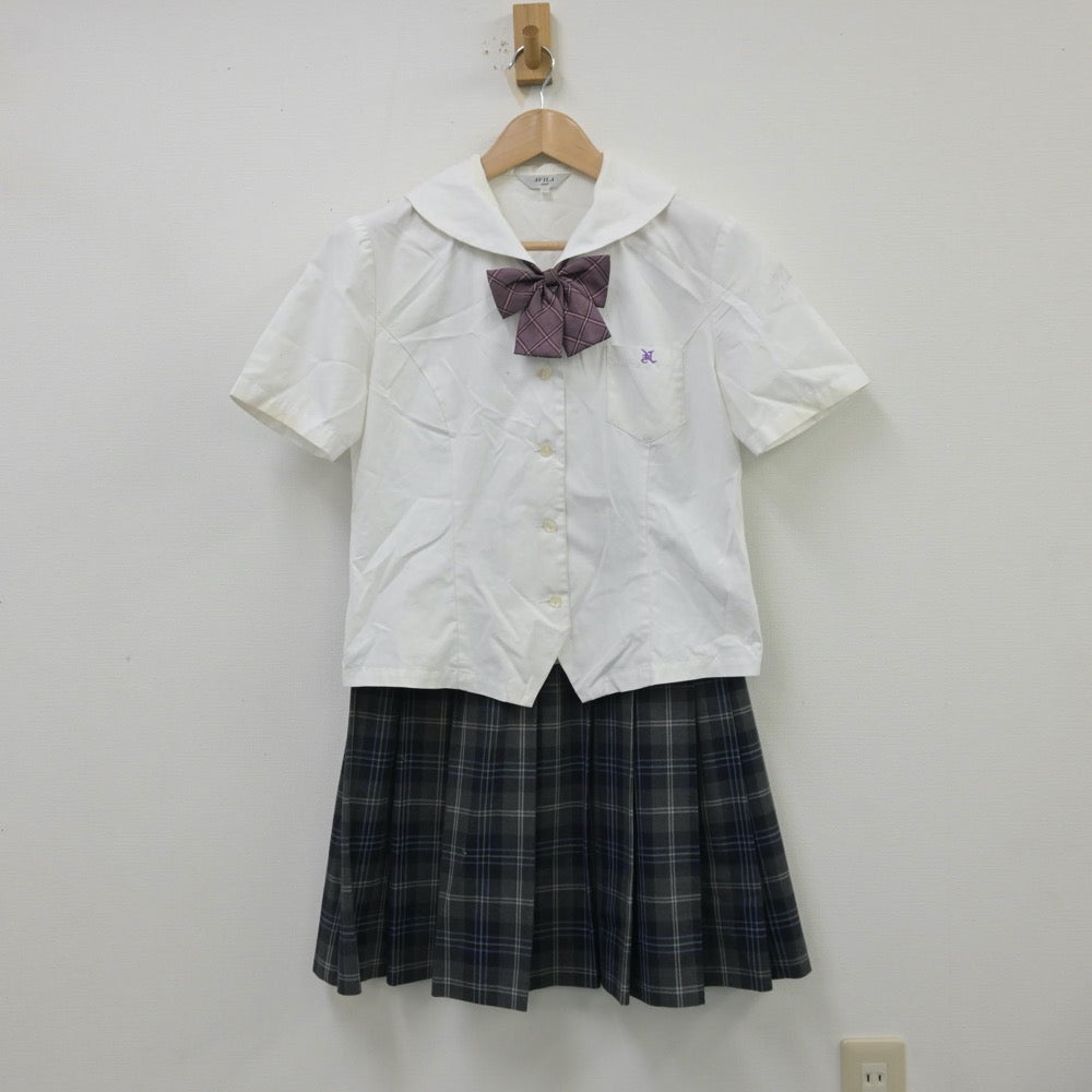 【中古】石川県 金沢錦丘高等学校 女子制服 3点（シャツ・スカート）sf013918