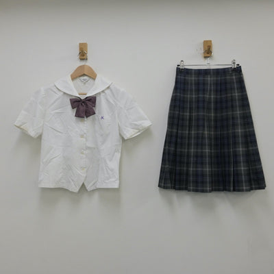 【中古】石川県 金沢錦丘高等学校 女子制服 3点（シャツ・スカート）sf013918