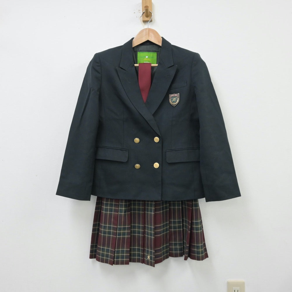 【中古】大阪府 日根野高等学校 女子制服 4点（ブレザー・ニット・スカート）sf013928