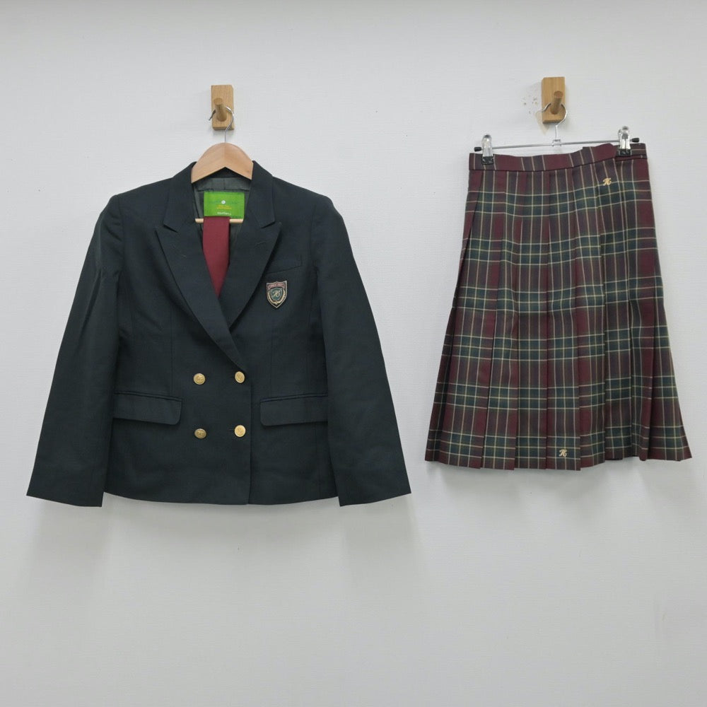 【中古】大阪府 日根野高等学校 女子制服 4点（ブレザー・ニット・スカート）sf013928