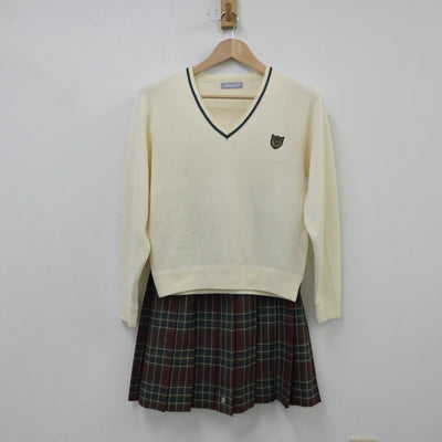 【中古】大阪府 日根野高等学校 女子制服 4点（ブレザー・ニット・スカート）sf013928