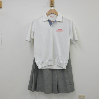 【中古】兵庫県 大久保北中学校 女子制服 2点（シャツ・スカート）sf013940