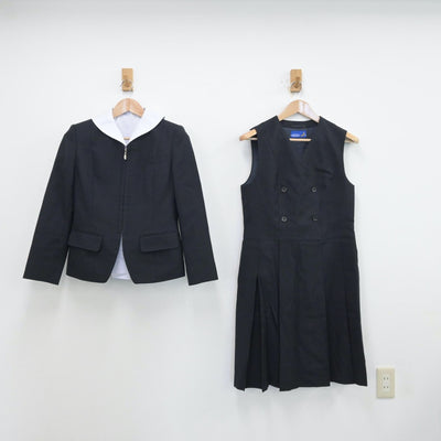 【中古】兵庫県 関西学院中学部 女子制服 3点（ブレザー・シャツ・ジャンパースカート）sf013942