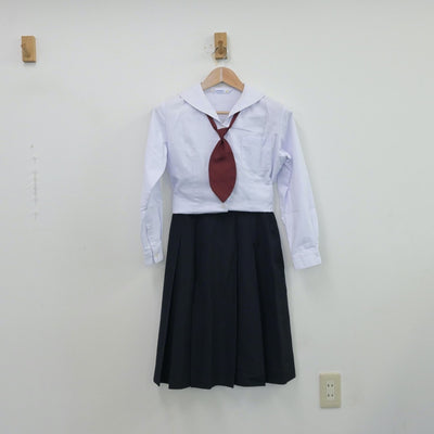 【中古】兵庫県 関西学院中学部 女子制服 3点（シャツ・スカート）sf013944