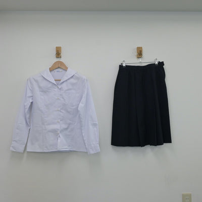 【中古】兵庫県 関西学院中学部 女子制服 2点（シャツ・スカート）sf013945